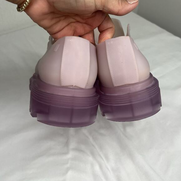 Melissa Pink Lace Up Vegan Shoes Size 9 NWOB Made in Brazil Waterproof, unique - Picture 6 of 10